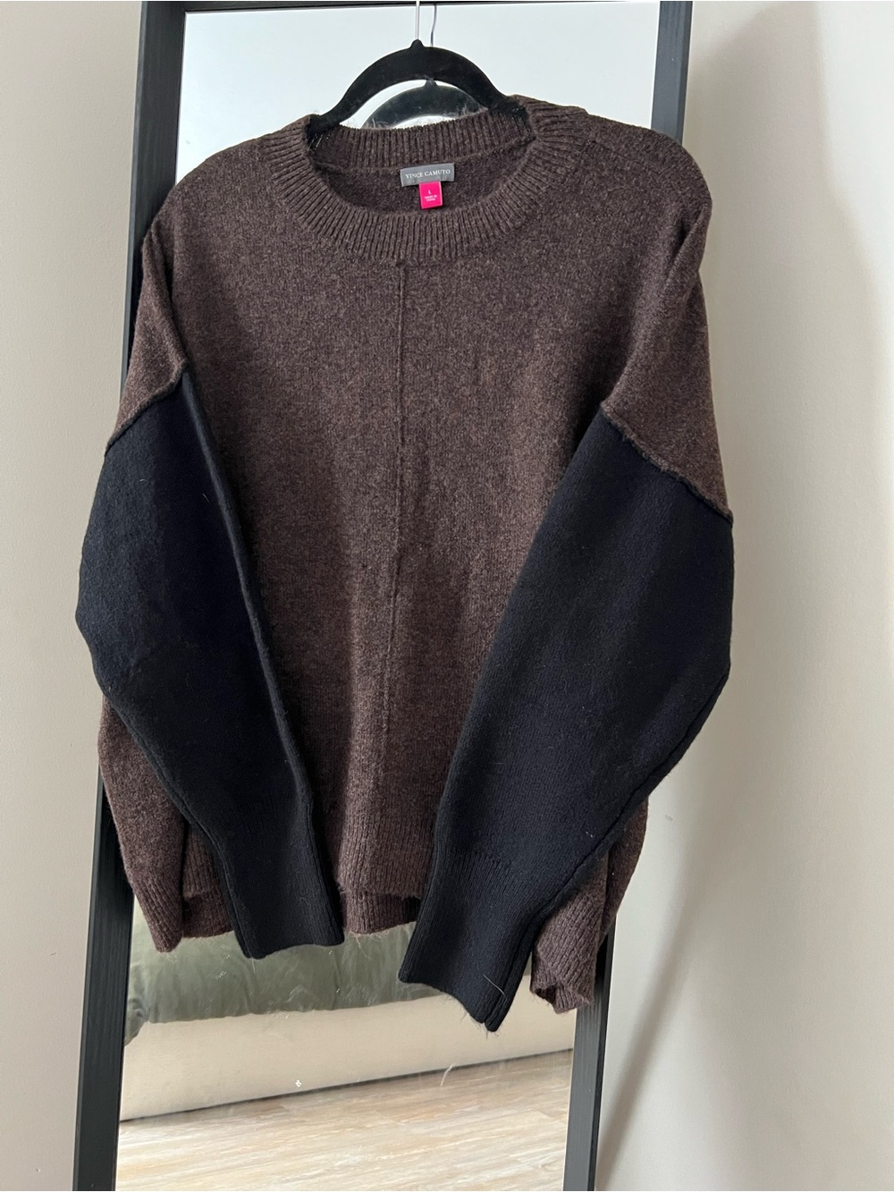 Vince Camuto Brown Crewneck Sweater